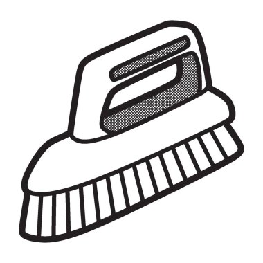 El fırçası resmi sola eğimli, basit vektör