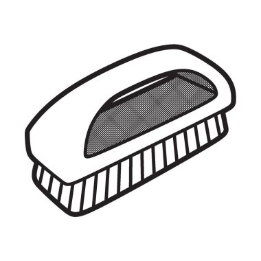 Saplı el fırçası resmi, basit vektör