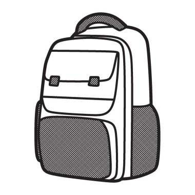 çizgi sanat sırt çantası resim vektörü