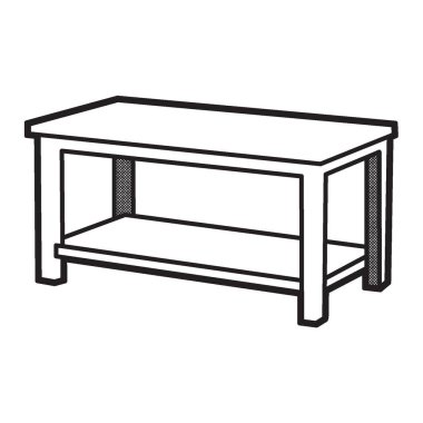 İki seviyeli basit uzun tablo resim vektörü