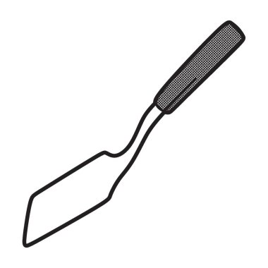 Siyah ve beyaz delikleri olmayan eğimli spatula vektörü