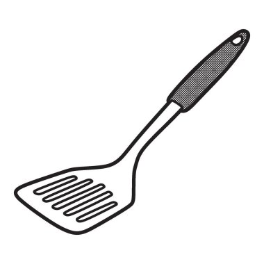 siyah ve beyaz büyük spatula resmi