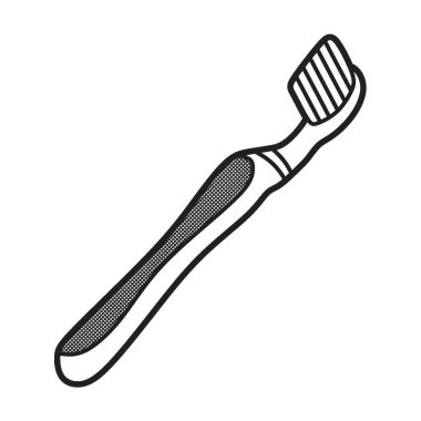 Basit plastik saplı siyah beyaz diş fırçası resimleri