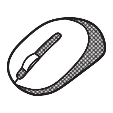 Sola bakan basit bir bilgisayar faresinin vektör resmi