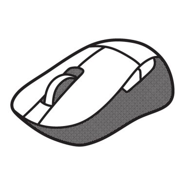 Basit yan düğmeleri olan büyük bilgisayar fare vektör resmi