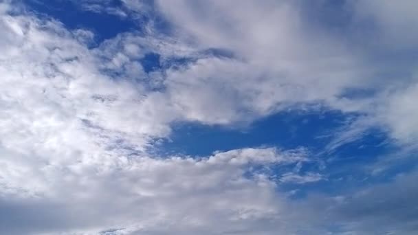 Облака Голубом Небе Природа Космическими Обоями — стоковое видео