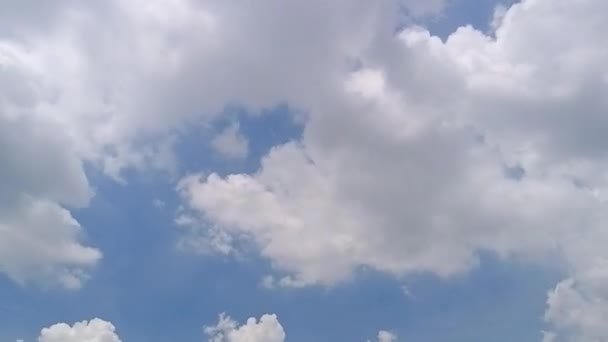Moln Den Blå Himlen Natur Med Utrymme Bakgrund Tapeter — Stockvideo
