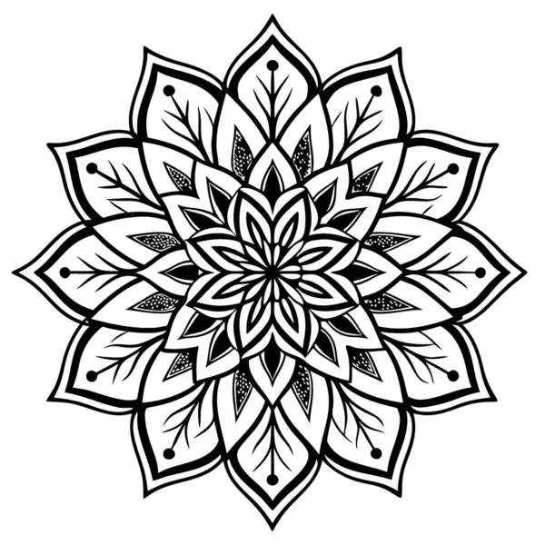 stock image Mandala line art element pattern graphic design for coloring, greeting card, sticker, tattoo, yoga design, wallpaper