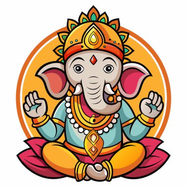 Ganesha cute graphic icon design clipart