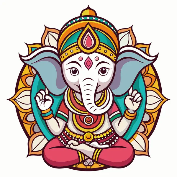 stock image Ganesha cute graphic icon design