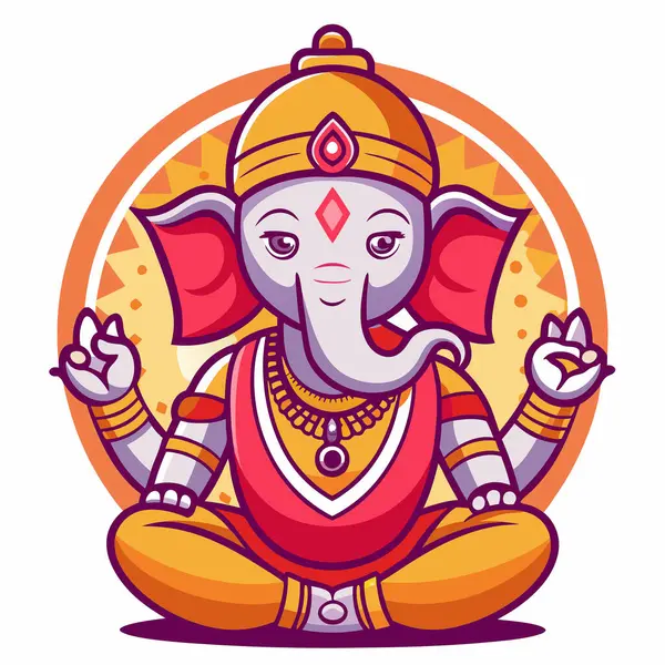 stock image Ganesha cute graphic icon design