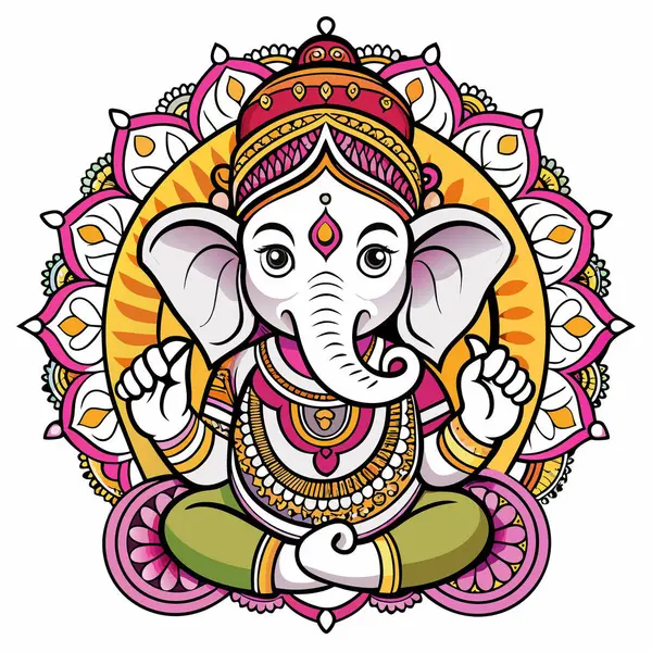 stock image Ganesha cute graphic icon design