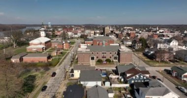 Vincennes Indiana Havayolları Şehir Merkezi Skyline Knox County ABD