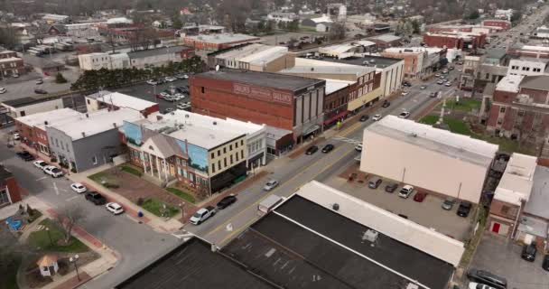 Vista Aérea Downtown City Center Madisonville Kentucky Estados Unidos — Vídeo de stock