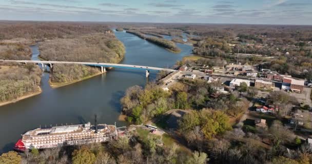 Dover Tennessee Stadtzentrum Cumberland River Land Zwischen Den Seen — Stockvideo