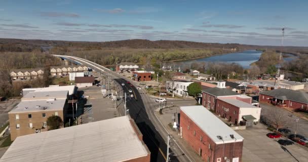 Dover Tennessee Centro Ciudad Cumberland River Land Entre Los Lagos — Vídeo de stock