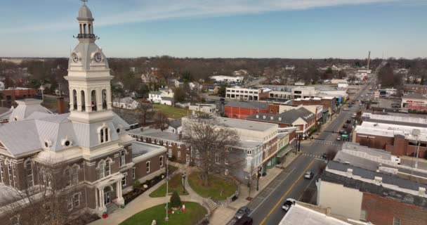 Aerial View Main Street Nicholasville Κεντάκι Ηπα — Αρχείο Βίντεο