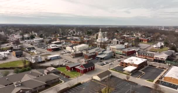 Luchtfoto View Main Street Nicholasville Kentucky Verenigde Staten — Stockvideo