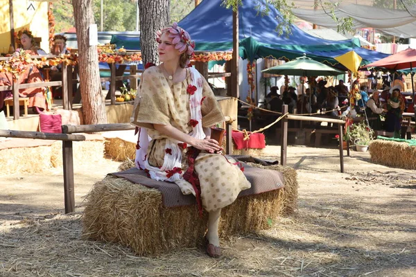 2022 Hollister Kalifornien Menschen Historischen Kostümen Auf Einem Renaissance Jahrmarkt — Stockfoto