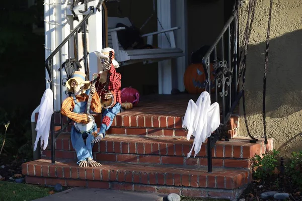 2022 Burlingame California Decoraciones Halloween Las Calles Calabazas Patio —  Fotos de Stock