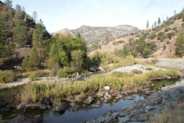 Φωτογραφία Του Ποταμού Yosemite Merced Στην Καλιφόρνια Από Τον Αέρα — Φωτογραφία Αρχείου