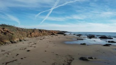 San Simeon California 'da plajların, bataklıkların ve okyanusların üzerinde uçuyor.
