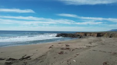 San Simeon California 'da plajların, bataklıkların ve okyanusların üzerinde uçuyor.