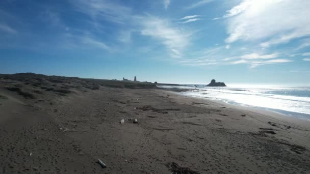 Vuurtoren Stranden Piedra Blanca San Simeon Californië — Stockvideo