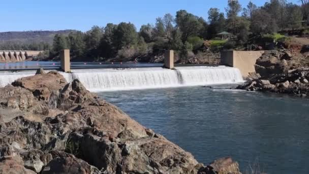 Oroville Dam Feather River California — Stock Video