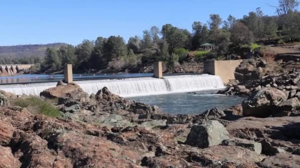 Oroville Dam Feather River California — Stockvideo