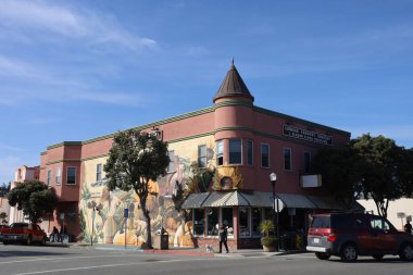 2-21-2023: Half Moony bay, California: Grocery store in downtown Half Moon bay California