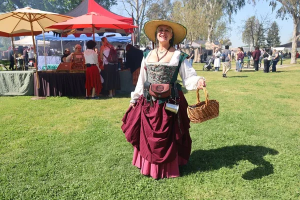 2023 Visalia Californie Des Gens Costumes Époque Une Renaissance Faire — Photo
