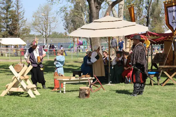 2023 Visalia California People Period Coumes Renaissance Faire — стокове фото