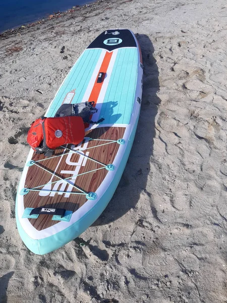 2020 Foster City Californië Standup Paddleboard Een Strand — Stockfoto