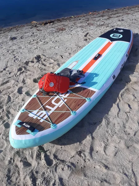 2020 Ciudad Acogida California Stand Paddleboard Una Playa — Foto de Stock