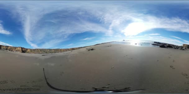 Пляж Vr360 Сан Симеон Каліфорнія — стокове відео