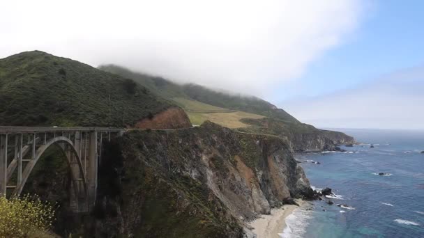 Mcway Falls Big Sur Highway One California — Stock video