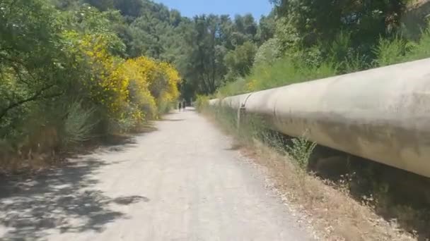 2023 San Jose Kalifornia Biking Los Gatos Creek Trail Vasona — Stock videók