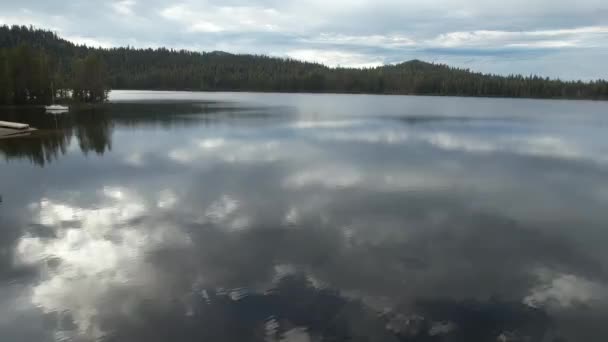 Stock video Aerial Video of Gold Lake, Eureka Plumas forest, Lake basin, California