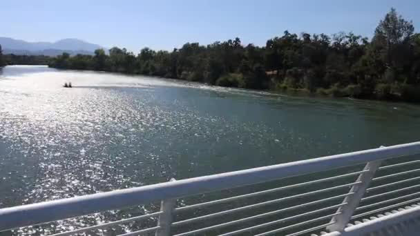 Most Słoneczny Redding California — Wideo stockowe