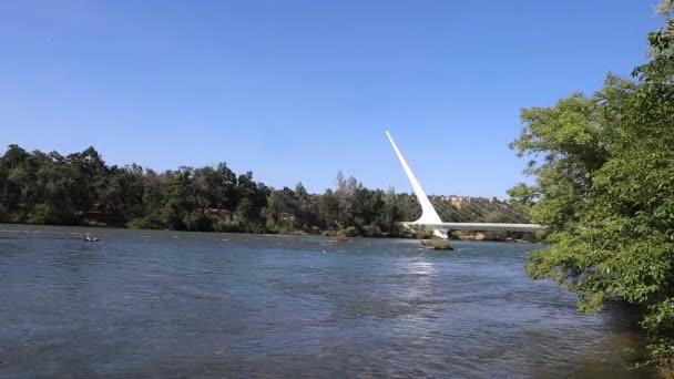Güneş Köprüsü Nün Hava Videosu Redding Kaliforniya — Stok video