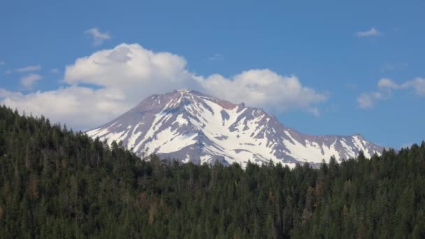 Lapso Tiempo Las Nubes Mount Shastha California — Vídeo de stock