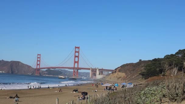 2023 San Francisco California Usa Golden Gate Bridge Presidio — 图库视频影像
