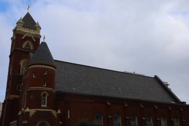 12-28-2023: San Francisco:, California, ABD: San Francisco, Kaliforniya 'daki Saint Marys Lutheran Kilisesi