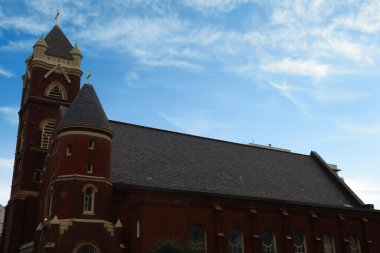 12-28-2023: San Francisco:, California, ABD: San Francisco, Kaliforniya 'daki Saint Marys Lutheran Kilisesi