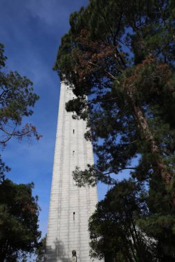 1-8-2023: Berkeley, Kaliforniya, ABD: Berkeley Kampüsü 'ndeki Califfornia Üniversitesi, Sather Kulesi, Companile, Bell Tower