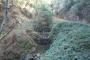 Aerial photo of waterfalls and nature at Hayward plunge, California, USA clipart