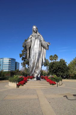 12-7-2023: Santa Clara, Kaliforniya Misyonu, Santa Clara California, Mary Heykeli