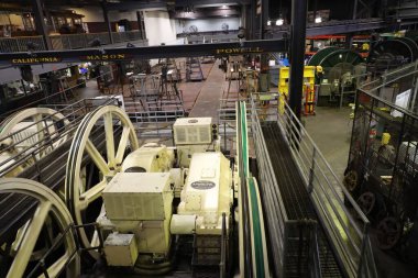 12-13-2023: San Francisco, Kaliforniya, ABD: San Francisco teleferik müzesi