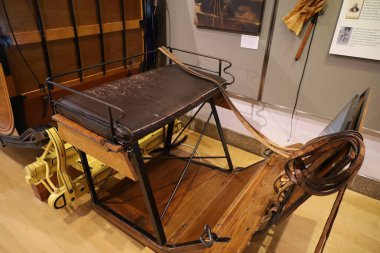 12-13-2023: San Francisco, Kaliforniya:, ABD: Wells Fargo Müzesinde sahne koçu San Francisco, Kaliforniya